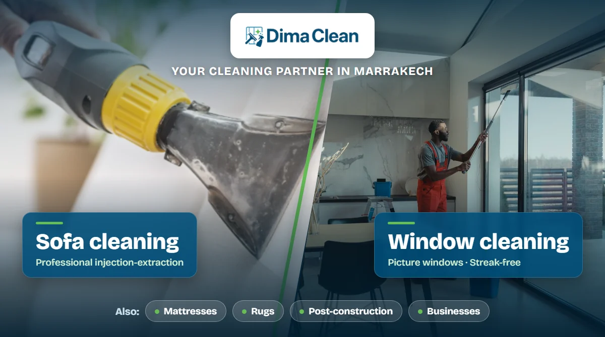 Sofa and window cleaning in Marrakech — Dima Clean